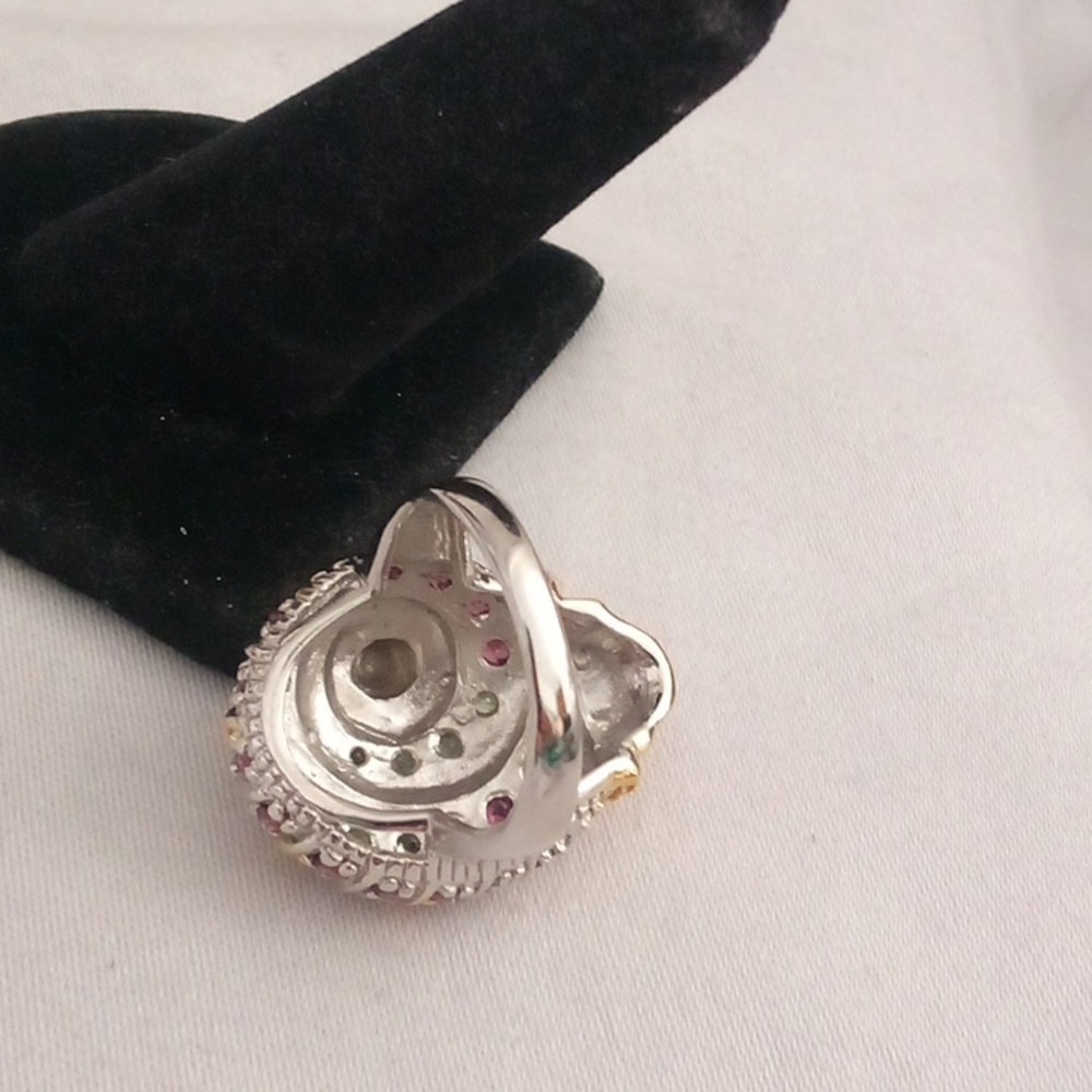 Man's Unique Ruby Encrusted Snail Ring Size 9.75 - image 5